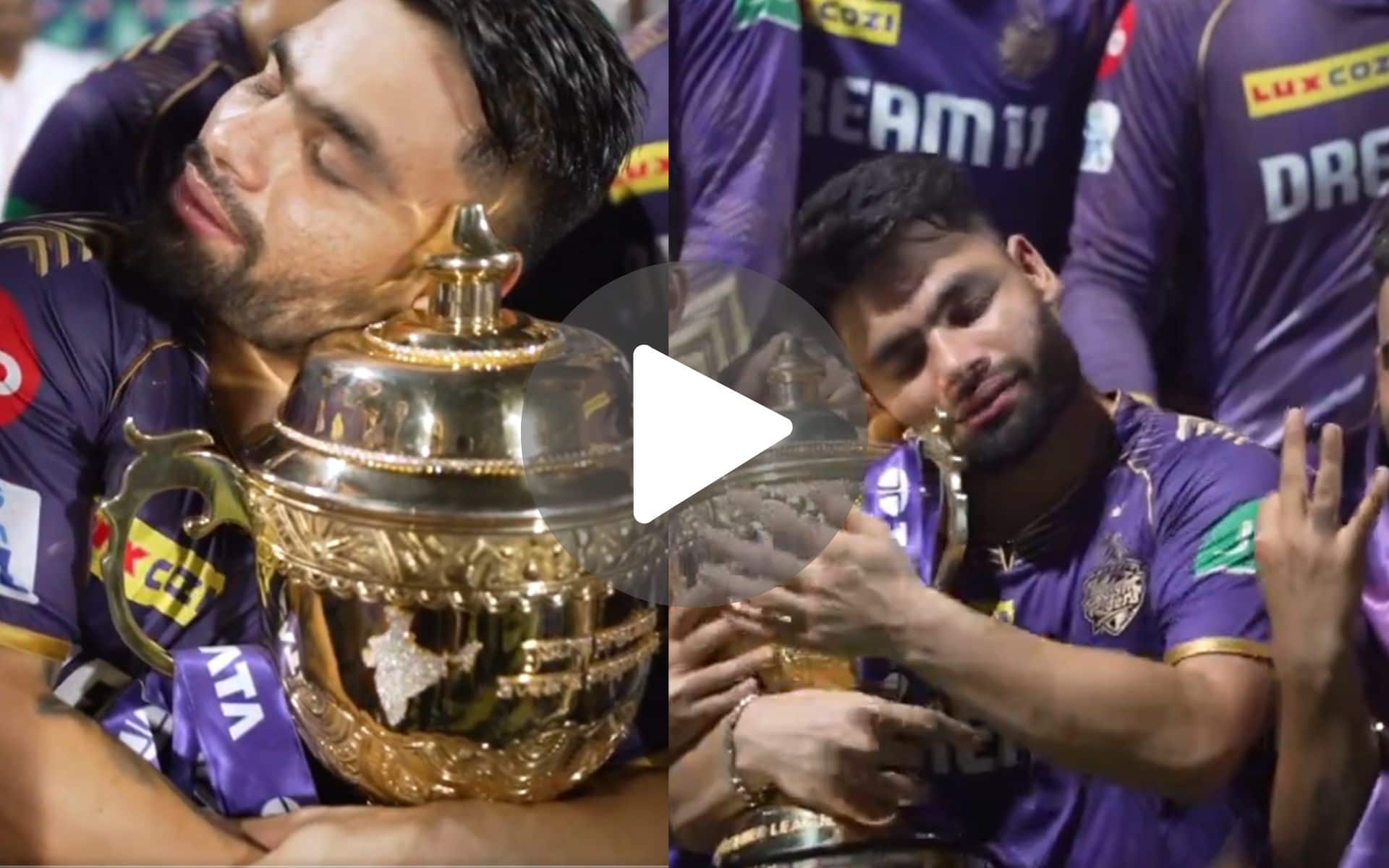 [Watch] 'One More Dream is Pending...' Says Rinku Singh While Tightly Hugging KKR's IPL 2024 Trophy 